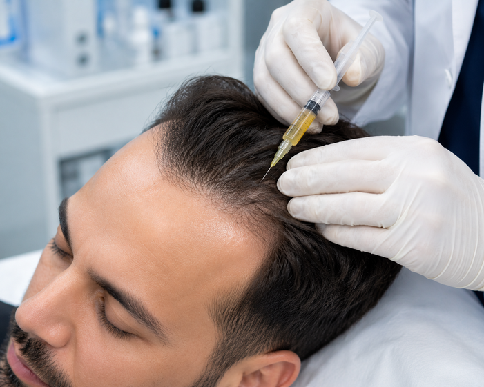 Practitioner performing GFC Hair Therapy